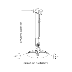 Cabletech Uchwyt Do Projektorów Do Ściany [[