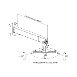 Cabletech Uchwyt Do Projektorów Do Ściany [[