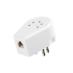 Adapter Wtyku Telefonicznego Belgijskiego - Biały [[