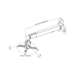 Cabletech Uchwyt Do Projektorów Do Ściany/Sufitu [[