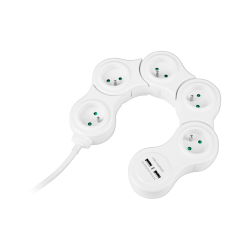 Rebel Przedłużacz Sieciowy (Snake) Rebel , 5 Gniazd, Przewód 1,5M [[