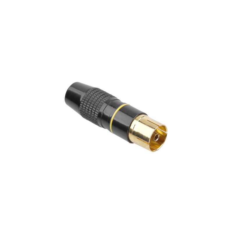 Gniazdo Antenowe Tv Na Kabel Metalowe Czarne [[