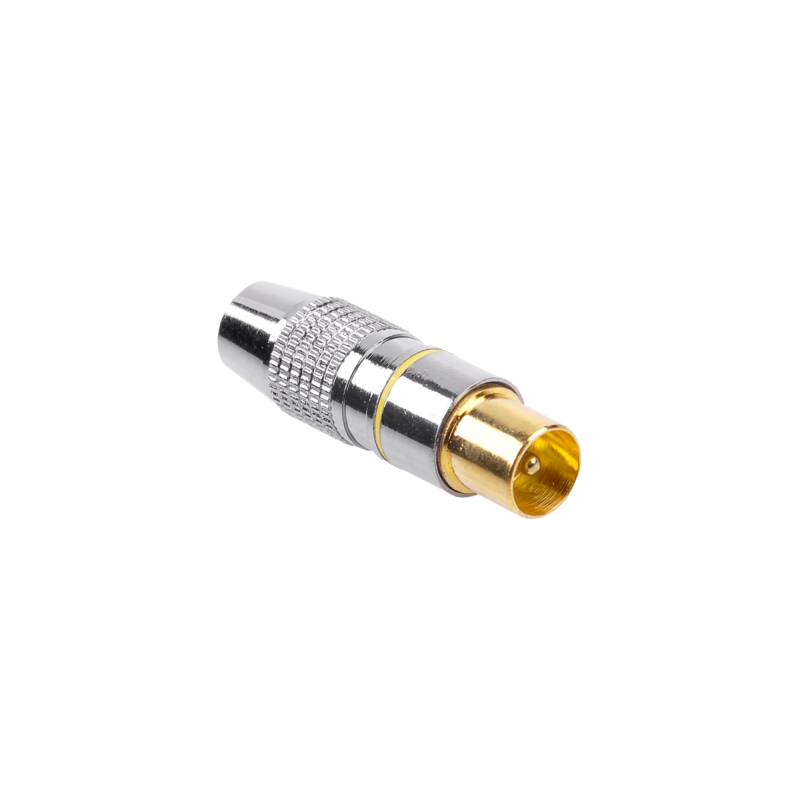 Wtyk Anten Tv Metal Srebrny [[