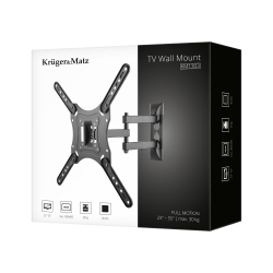 Krüger&Matz Uchwyt Do Ściany Kruger&Matz Do Led Tv 23-55 Cali  Czarny (Regulacja W Pionie I W Poziomie) [[