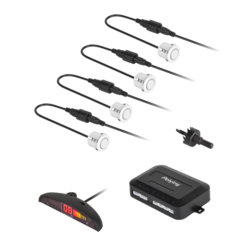 Peiying Samochodowe Czujniki Parkowania Z Wyświetlaczem (Tył) Peiying – Białe [[