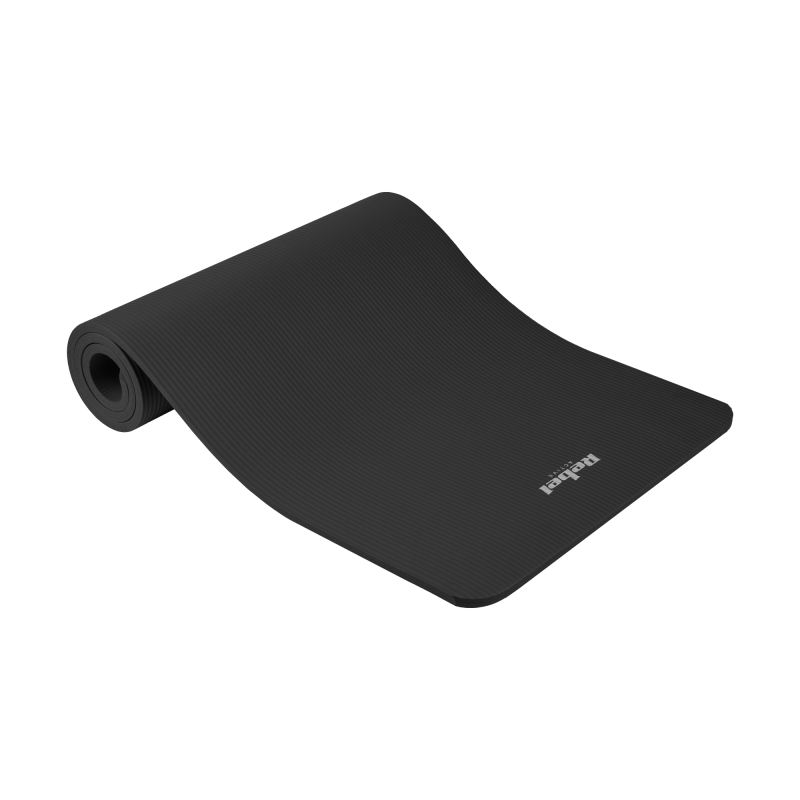 Rebel Mata Gimnastyczna Do Ćwiczeń Joga, Pilates, Fitness, 183X61Cm, Grubość 1.5Cm, Materiał Nbr, Czarna, Rebel Active [[
