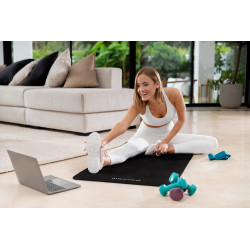 Rebel Mata Gimnastyczna Do Ćwiczeń Joga, Pilates, Fitness, 183X61Cm, Grubość 6Mm, Materiał Tpe, Czarna, Rebel Active [[