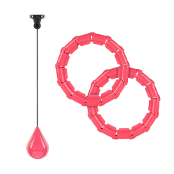 Rebel Smart Hula Hop Odchudzające Koło Z Wypustkami I Obciążeniem 50Cm, Różowe, Rebel Active [[