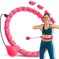 Rebel Smart Hula Hop Odchudzające Koło Z Wypustkami I Obciążeniem 50Cm, Różowe, Rebel Active [[