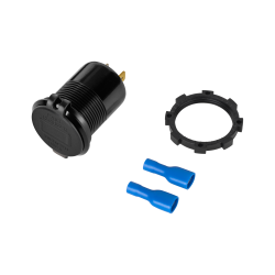 Peiying Ładowarka Samochodowa Usb+Usb Typu C Z Funkcją Quick Charge, Power Delivery I Miernikiem Napięcia 63W [[