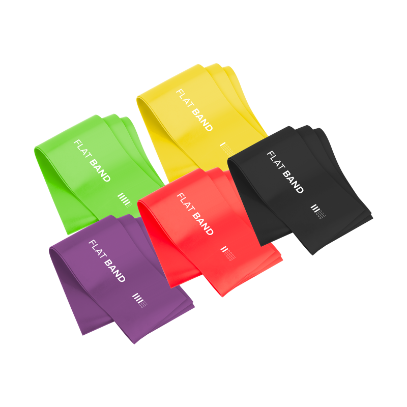 Rebel Zestaw Gum Do Ćwiczeń Lateksowe 2M - Flat Band Lts-1, 2,5-20 Kg, 5 Gum, Rebel Active [[