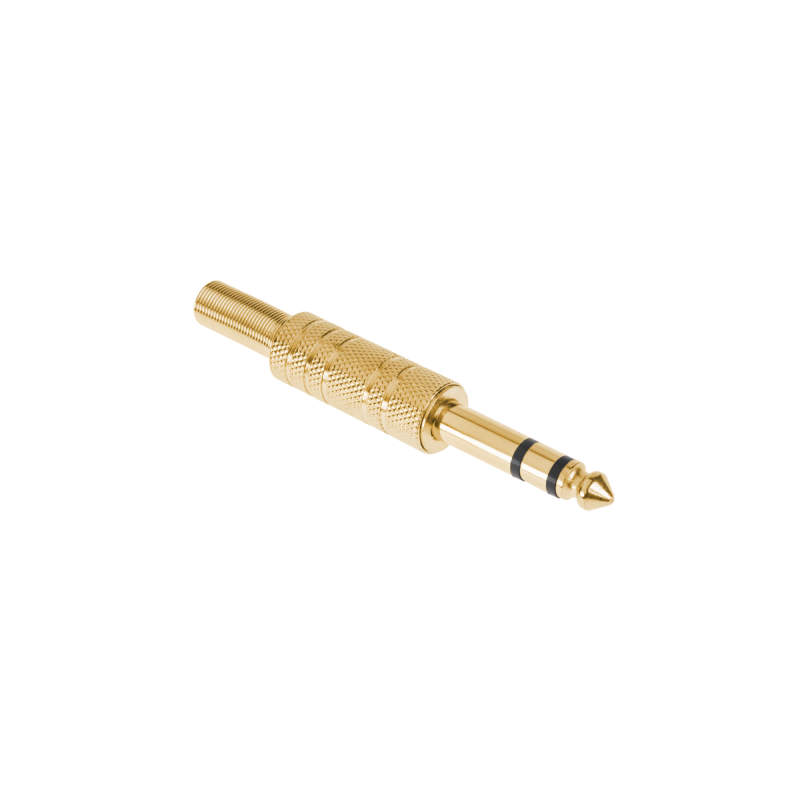 Wtyk Jack 6.3 Stereo Złoty [[