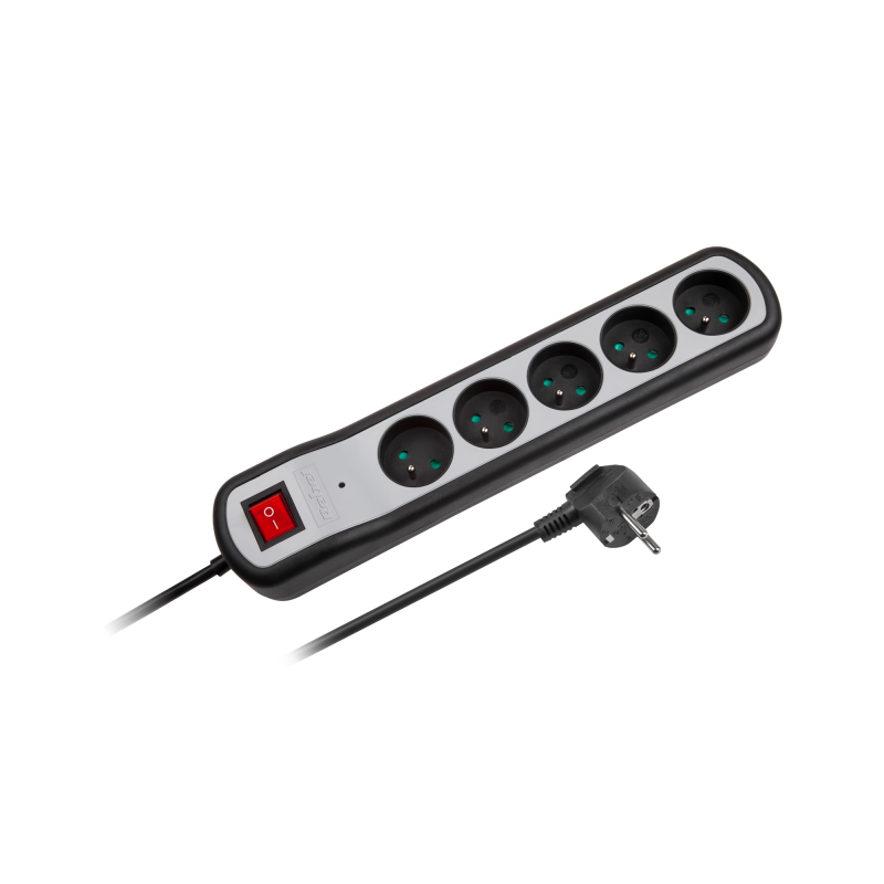 Rebel Listwa Zasilająca Rebel 5 Gniazd Z Przełącznikiem (1,5M, 3X1,5Mm) [[