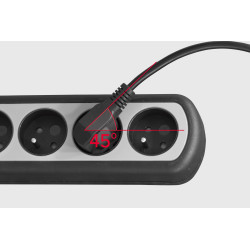 Rebel Listwa Zasilająca Rebel 5 Gniazd Z Przełącznikiem (1,5M, 3X1,5Mm) [[