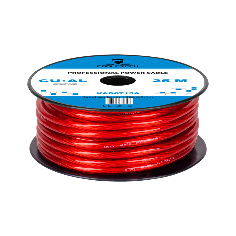 Peiying Kabel Samochodowy 10Ga Od5.5Mm Cu+Al 25M [[