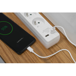 Rebel Przedłużacz Sieciowy Rebel  3 Gniazda + 2 Gniazda Usb, Z Wyłącznikiem - 3M [[