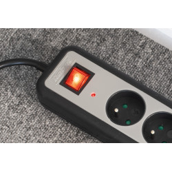 Rebel Listwa Zasilajaca Rebel  5 Gniazd Z Przełacznikiem, 1,5M (1,5Mm) [[