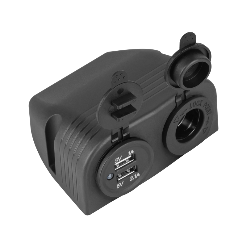 Peiying Ładowarka Samochodowa 2Xusb 3100 Ma + Gniazdo Zapalniczki [[