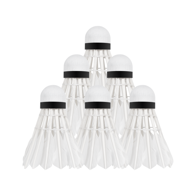 Rebel Lotki Piórowe Do Badmintona  Z Pierza Gęsiego, Tuba 6Szt, Rebel Active [[