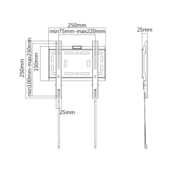 Cabletech Uchwyt Naścienny Uniwersalny Do Led Tv (23-42") Lp42-22F [[