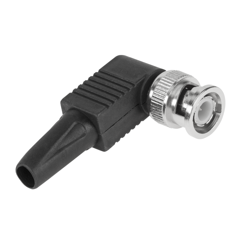 Wtyk Bnc Kątowy Z Odgiętką [[