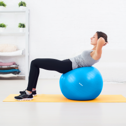 Rebel Piłka Gimnastyczna Rehabilitacyjna 65Cm Z Pompką Ręczną, Kolor Niebieski , Rebel Active [[