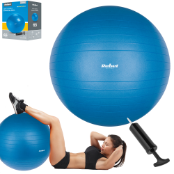 Rebel Piłka Gimnastyczna Rehabilitacyjna 65Cm Z Pompką Ręczną, Kolor Niebieski , Rebel Active [[