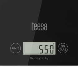 Teesa Waga Kuchenna Szklana Czarna [[
