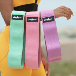 Rebel Zestaw Gum Do Ćwiczeń Materiałowy - Mini Band M, 27-55 Kg, 3 Gumy Materiałowe, Rebel Active [[