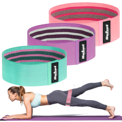 Rebel Zestaw Gum Do Ćwiczeń Materiałowy - Mini Band M, 27-55 Kg, 3 Gumy Materiałowe, Rebel Active [[