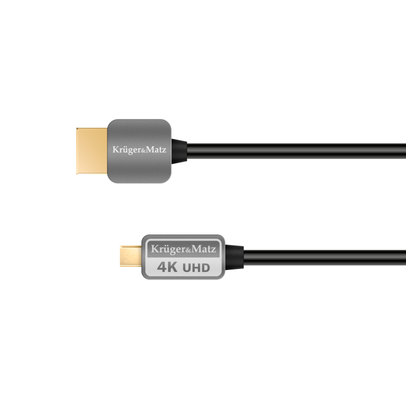 Krüger&Matz Kabel Hdmi - Micro Hdmi Wtyk-Wtyk (A-D)  1.8M Kruger&Matz [[