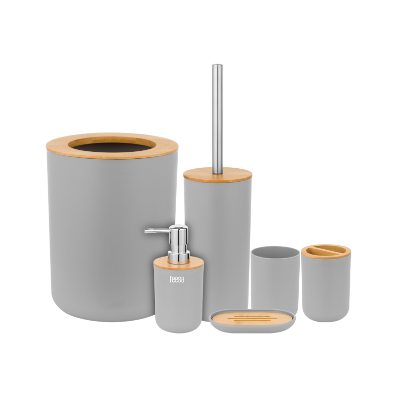 Teesa Zestaw Akcesoriów Łazienkowych (6 Szt.) Szary [[