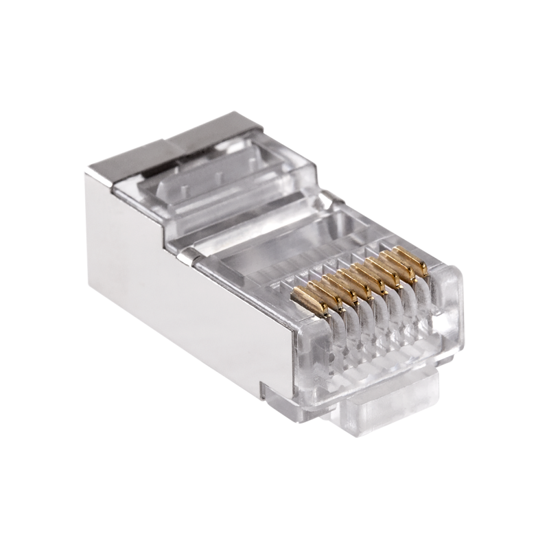 Wtyk Telefon.  Rj45  8P 8C(Drut)Przelotowy Cat.5E Ekranowany [[