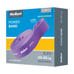 Rebel Guma Do Ćwiczeń Lateksowa - Power Band Pl-4, Fioletowa 20-45 Kg  Rebel Active [[