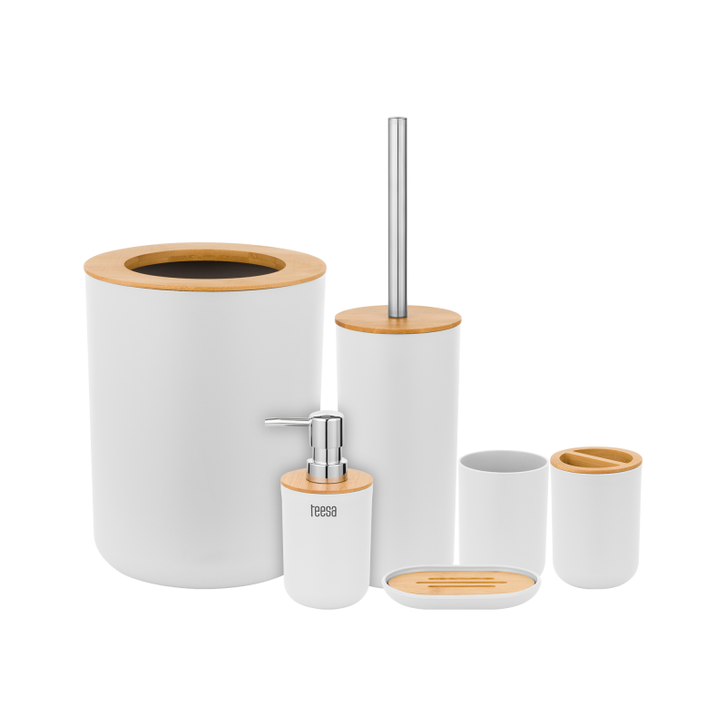Teesa Zestaw Akcesoriów Łazienkowych (6 Szt.) Biały [[