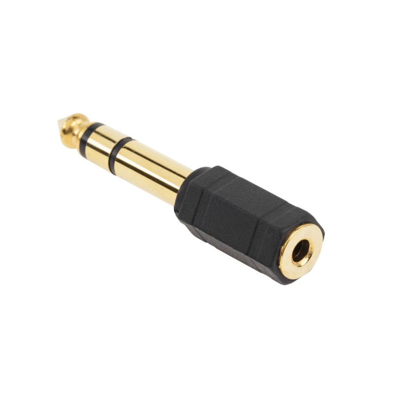 Złącze Jack 6.3/3.5 Złoty Plastik [[