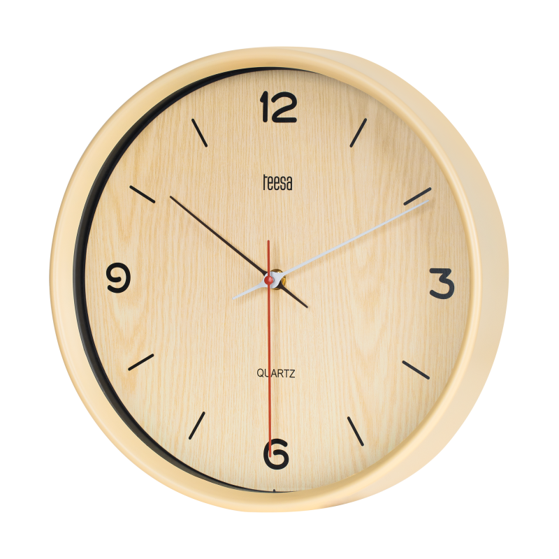 Teesa Zegar Ścienny 30 Cm Jasny Brąz [[