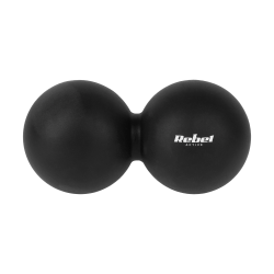 Rebel Duoball Podwójna Piłka Do Masażu 6.2Cm, Kolor Czarny, Materiał Silikon, Rebel Active [[