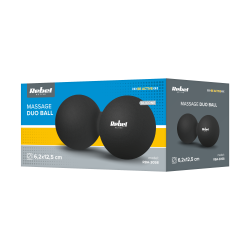 Rebel Duoball Podwójna Piłka Do Masażu 6.2Cm, Kolor Czarny, Materiał Silikon, Rebel Active [[