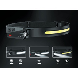 Rebel Latarka Czołowa Akumulatorowa  (Cob)- Opaska [[