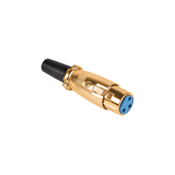 Wtyk Mikrofonowy Żeński Gold [[