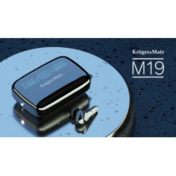 Krüger&Matz Bezprzewodowe Słuchawki Douszne Z Power Bankiem Kruger&Matz M19 [[