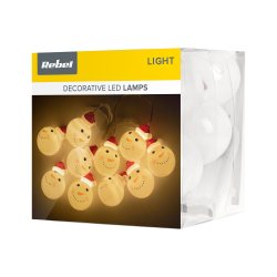 Rebel Lampki Choinkowe Wewnętrzne Rebel  Na Baterie - Bałwanki [[