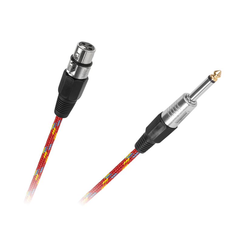Kabel Mikrofonowy Gniazdo Canon-Wtyk Jack 6.3Mm  5M [[