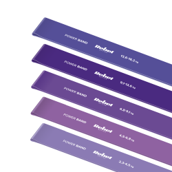 Rebel Zestaw Gum Do Ćwiczeń Lateksowy - Mini Band L, 2.3-18.2 Kg, 5 Gum, Fioletowy,  Rebel Active [[