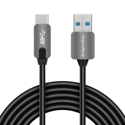Krüger&Matz Kabel Usb Wtyk 3.0 - Wtyk Typu C 5 Gbps 0,5M Kruger&Matz [[