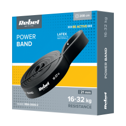 Rebel Guma Do Ćwiczeń Lateksowa - Power Band Pl-3, Czarna 16-32 Kg  Rebel Active [[
