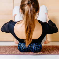 Rebel Duoball Podwójna Piłka Do Masażu 12Cm, Kolor Czarno-Niebieski, Materiał Epp, Rebel Active [[