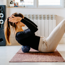 Rebel Duoball Podwójna Piłka Do Masażu 12Cm, Kolor Czarno-Niebieski, Materiał Epp, Rebel Active [[