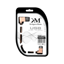 Krüger&Matz Kabel Usb - Wtyk Kątowy Typu C  1M 3A Kruger&Matz [[